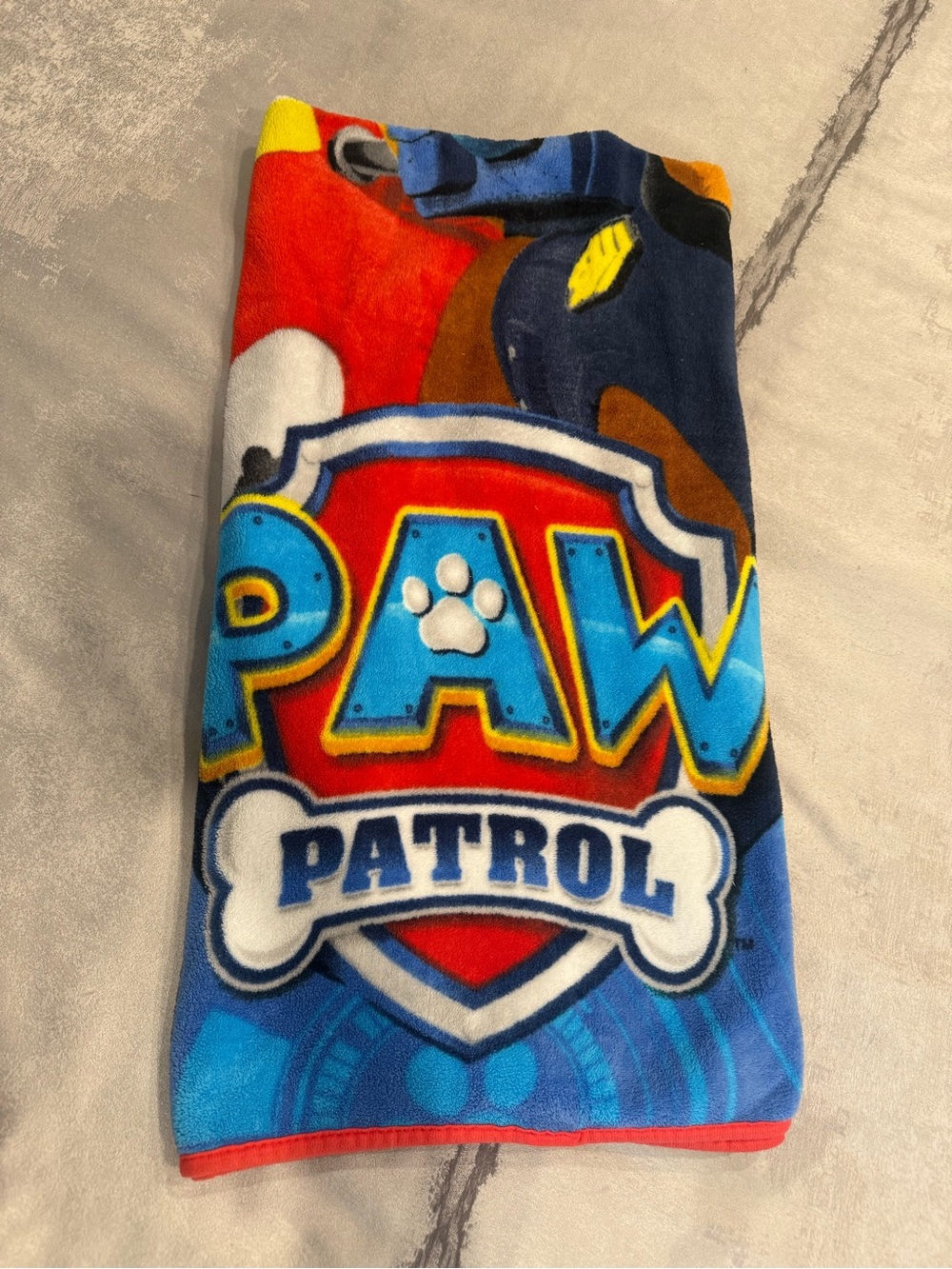 Paw Patrol Plush Blanket - Blue, Red, Yellow